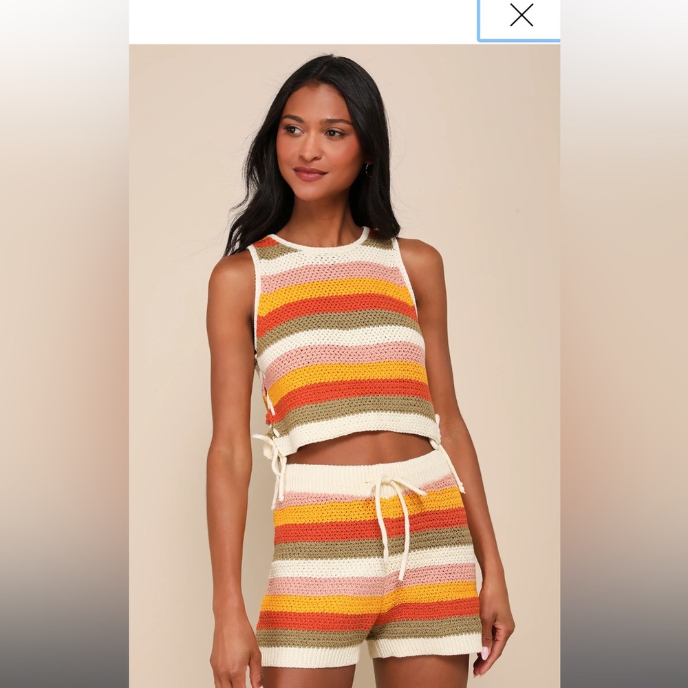 Lulu's Multicolor Striped Knit Shorts